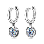 Women's Luxury Earrings 925 Sterling Silver High-Grade Ear Hook Moissanite Diamond Hoop Fashion Women Earrings