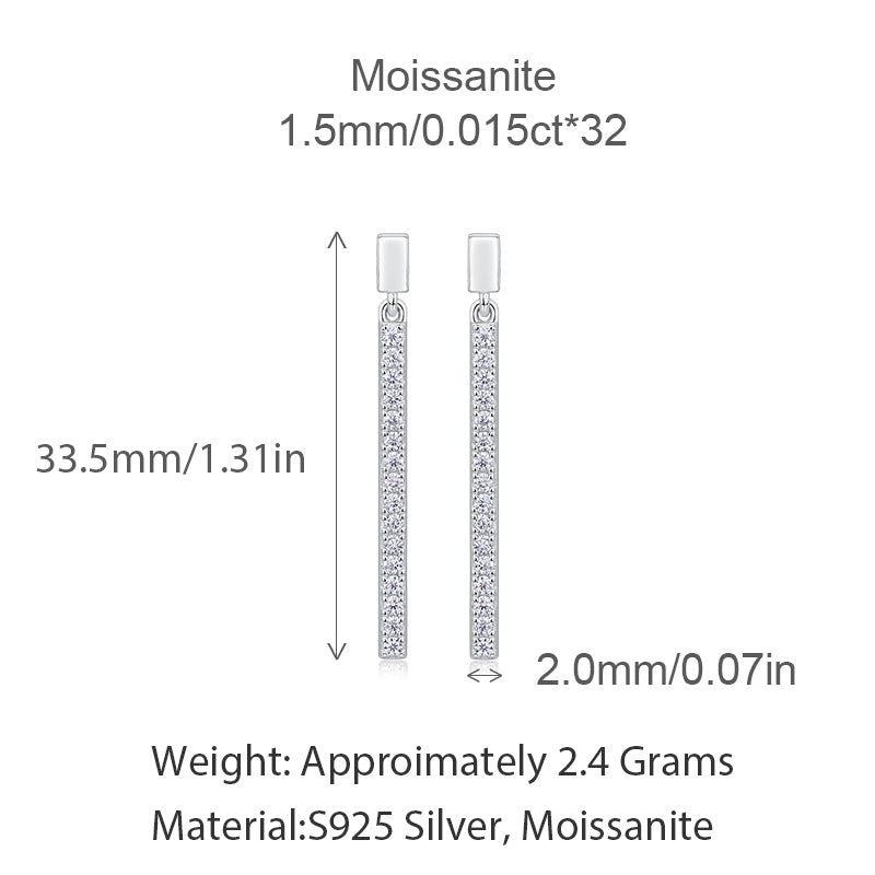 Women Luxury Earrings Jumping Moissanite Diamond Earrings 925 Sterling Silver Earrings Hip Hoop Stud Women Earrings