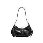 Women's Fashionable Original Leather Shoulder Bag Zipper Pocket Large Capacity Baguette Women's Underarm Shoulder Bag