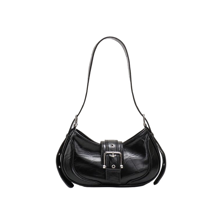 Women's Fashionable Original Leather Shoulder Bag Zipper Pocket Large Capacity Baguette Women's Underarm Shoulder Bag