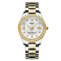 NIBOSI Damesmode Quartz Horloge Rhinstone Crafted Quartz Horloge Roestvrij Staal Waterdicht Quartz Horloge