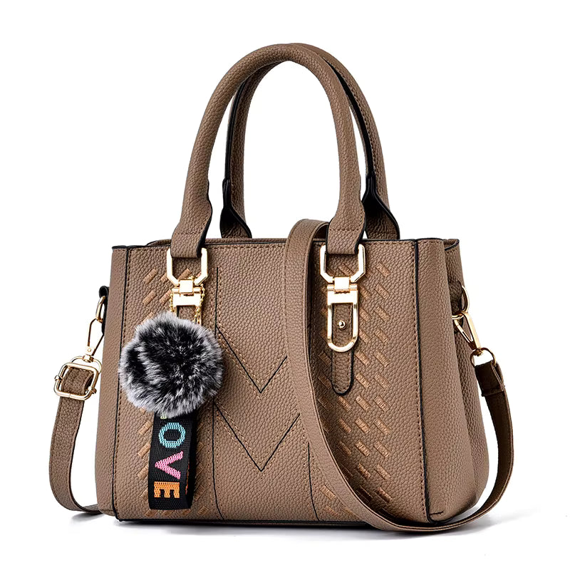 Women's Large Capacity Handbag Multi Pocket Embroidery One Shoulder Strip Crossbody Bag Women's Shoulder Bag