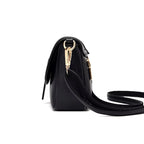 Women's Fashionable Shoulder Bag Original Leather Multi Zipper Pocket Shoulder Small Square Bag Women's Crossbody Bag