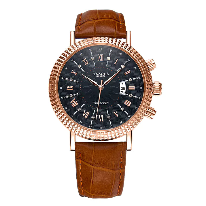 YAZOLE Women Luxury Quartz Watch Original Leather Band Stainless Steel Case Women Fashion Quartz Movement Watch