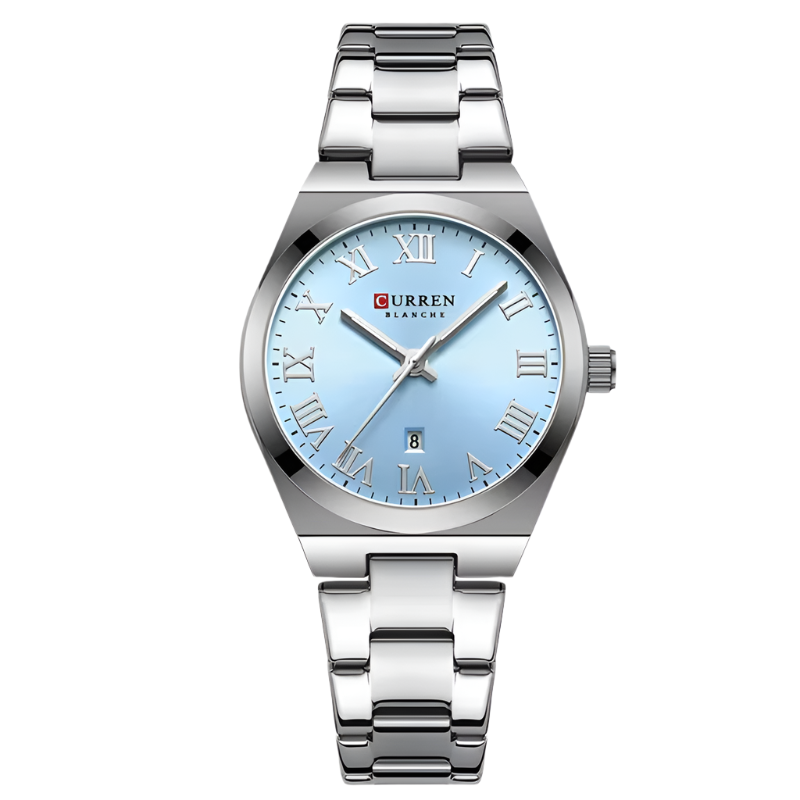 CURREN 9095 Luxe dameshorloges, modieus, casual, dameshorloge van roestvrij staal, quartzhorloge, waterdicht dameshorloge