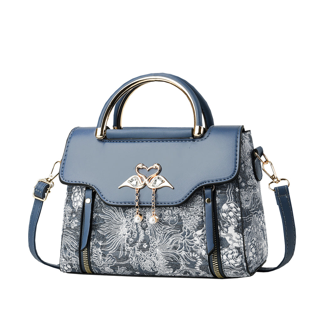 Women's Fashionable Handbag Original Leather Shoulder Bag Multi Zipper Pocket Large Capacity Women's Shoulder Bag