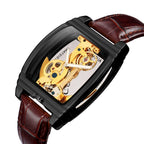 SHENHUA Men Barrel Shaped Double Sided Hollow Automatic Watch - Acquisti Online
