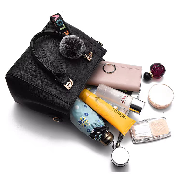 Women's Large Capacity Handbag Multi Pocket Embroidery One Shoulder Strip Crossbody Bag Women's Shoulder Bag