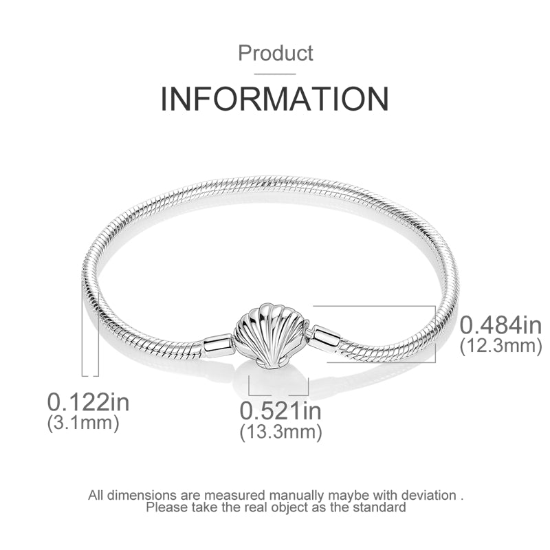 Bracciale alla moda da donna, in argento 925 placcato in rame, con catena di base, a forma di conchiglia di stella marina e tartaruga, bracciale alla moda da donna