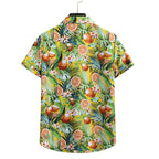 Men's Shirt Fashionable Casual Lapel Short Sleeve Shirt Cardigan Style Cotton Fabric Loose Slim Fit Men's Hawaiian Shirt
