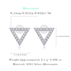 Women Luxury Earring Moissanite Diamond S925 Sterling Silver Plated Hypoallergenic Elegant Womens Stud Earrings