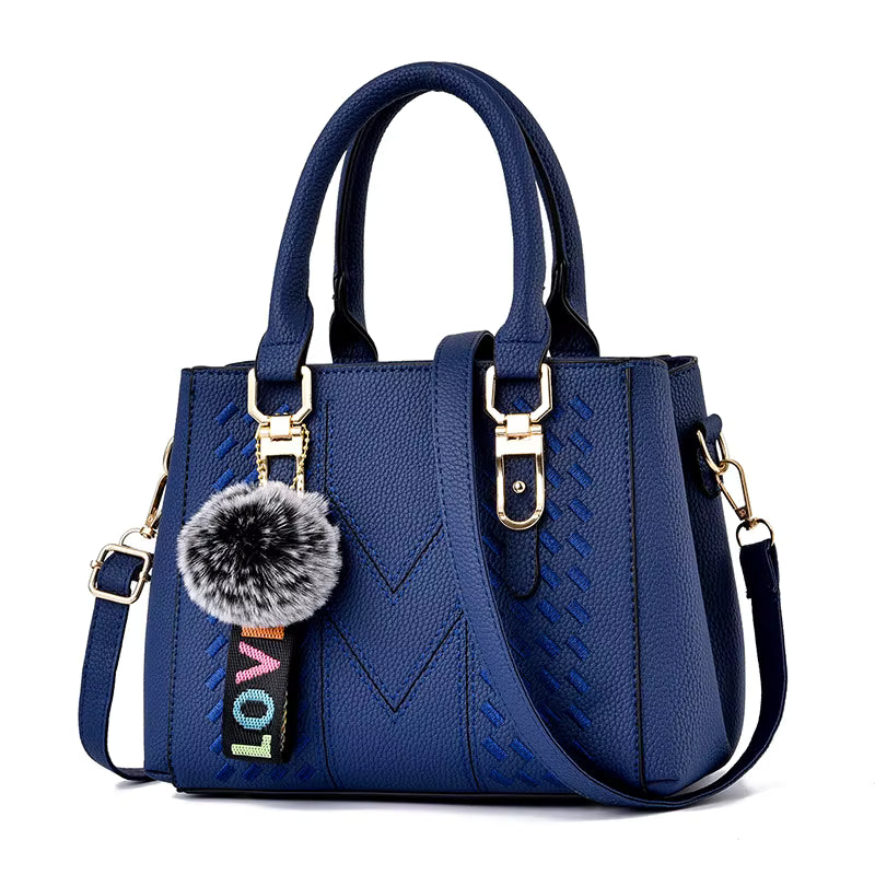 Women's Large Capacity Handbag Multi Pocket Embroidery One Shoulder Strip Crossbody Bag Women's Shoulder Bag