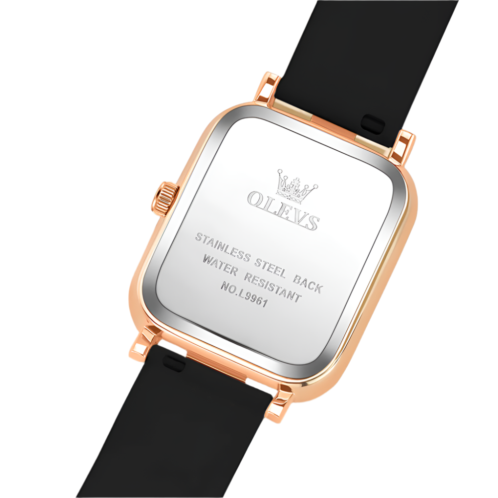 Olevs 9961 Women Luxury Quartz Watch Stainless Steel Waterproof Luminous Silicon Band Women Quartz Watch - Acquisti Online