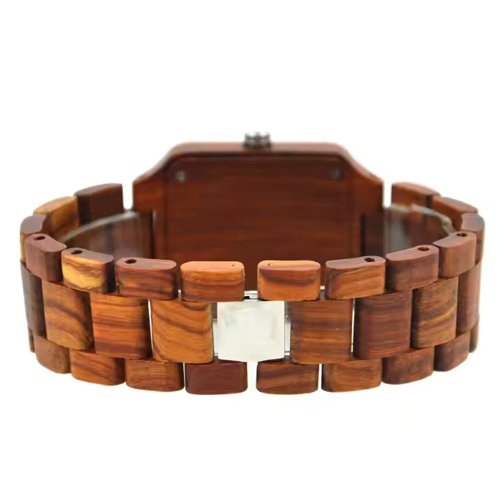 Wooden Women's Luxury Automatic Quartz Movement Watch with Calendar Japanese Movement Women's Wooden Quartz Watch