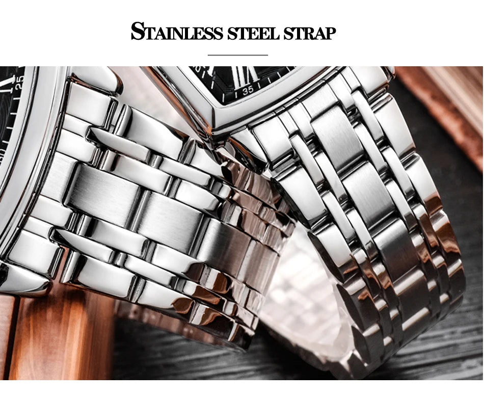 CHENXI Dames Luxe Quartz Horloge Waterdicht Vierkante Wijzerplaat Roestvrijstalen Band Casual Dames Quartz Horloge