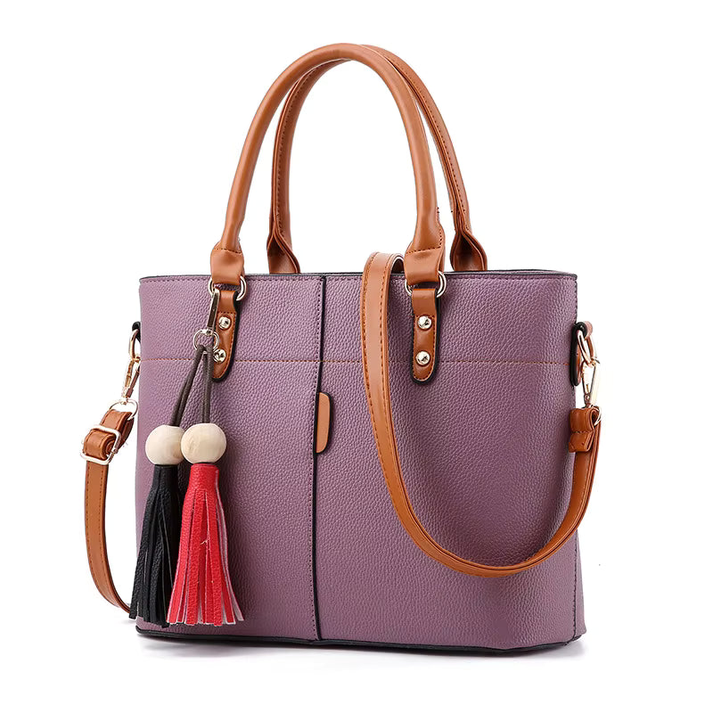Modieuze dameshandtas, originele leren multi-pocket crossbodytas met grote capaciteit, luxe dames schoudertas