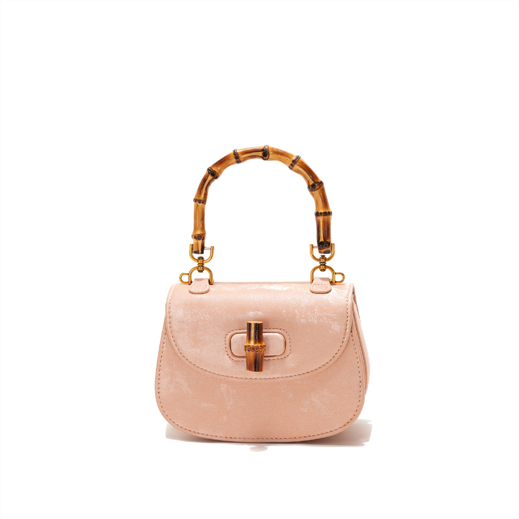 Women's Fashionable Handbag Original Leather Large Capacity Western Style Bamboo joint Handbag Versatile Commuting Bag