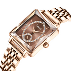LABAOLI Women Bracelet Quartz Watches Stainless Steel Luxury Rhinstone Crafted Date Ladies Quartz Wrist Watches