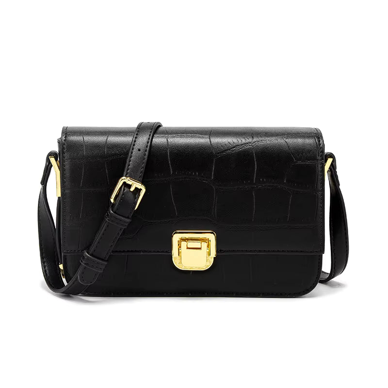 Women's Fashionable Small High-quality One-shoulder Messenger Bag Cowhide Leather Horizontal Square Crossbody Shoulder Bag