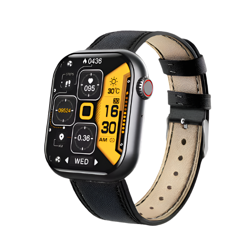 Orologio intelligente Bluetooth con chiamata, frequenza cardiaca, temperatura corporea, assistente vocale, braccialetto intelligente, orologio intelligente sportivo