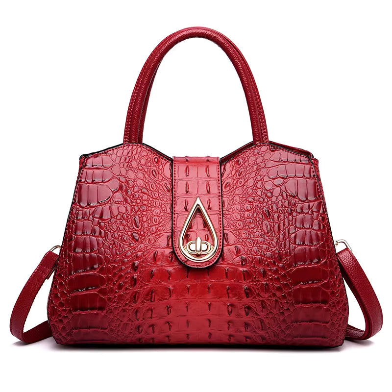 Luxe handtas voor dames, originele leren schoudertas met meerdere zakken en grote capaciteit, stijlvolle schoudertas voor dames