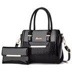 Women's Handbag PU Leather Premium Handbag 2-piece Set Shoulder Bag Large Capacity Crossbody Bag Women's Handbag