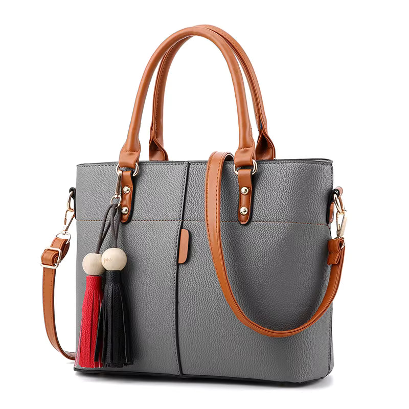 Modieuze dameshandtas, originele leren multi-pocket crossbodytas met grote capaciteit, luxe dames schoudertas