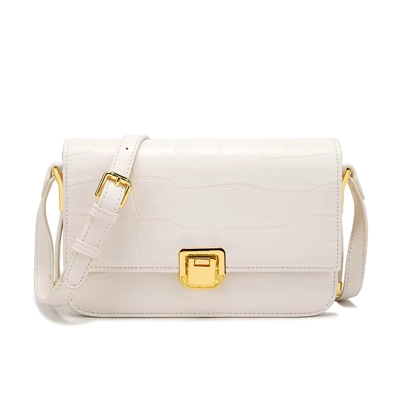 Women's Fashionable Small High-quality One-shoulder Messenger Bag Cowhide Leather Horizontal Square Crossbody Shoulder Bag