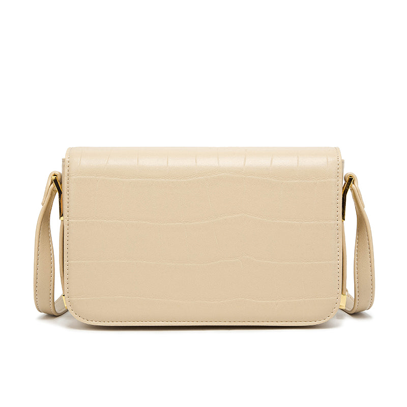 Women's Fashionable Small High-quality One-shoulder Messenger Bag Cowhide Leather Horizontal Square Crossbody Shoulder Bag