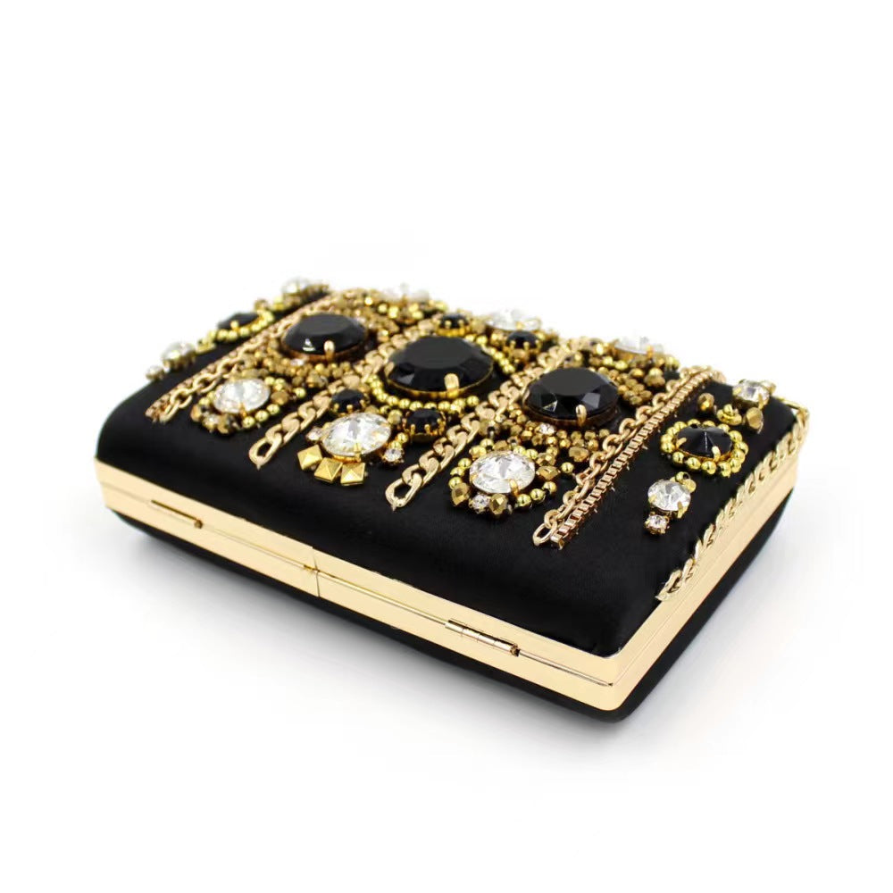 Luxury Fashion Evening Bag Diamond Rhinestone Handbag Ladies Wedding Clutch Women Purse Clutch for Party Wedding - Acquisti Online