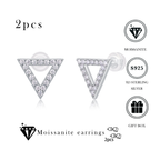 Women Luxury Earring Moissanite Diamond S925 Sterling Silver Plated Hypoallergenic Elegant Womens Stud Earrings