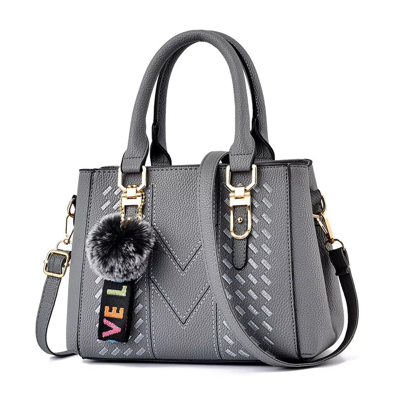 Women's Large Capacity Handbag Multi Pocket Embroidery One Shoulder Strip Crossbody Bag Women's Shoulder Bag
