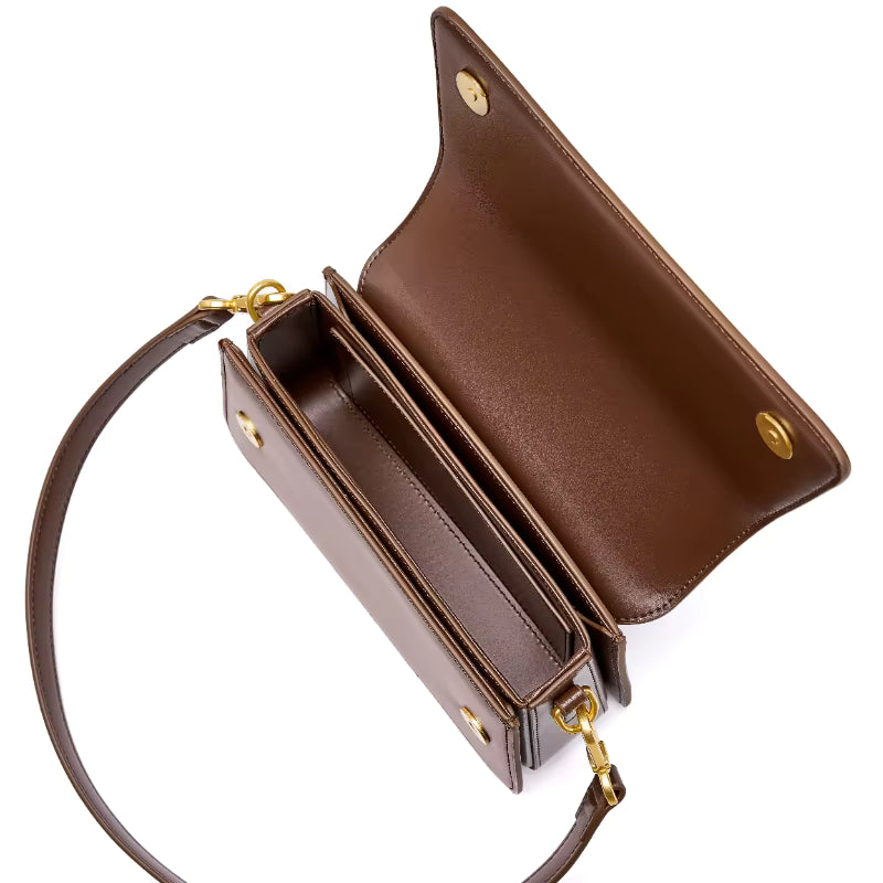 Modieuze dames schoudertas klein vierkant origineel leer grote capaciteit crossbody tas dames schoudertas