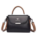 Women's Luxury Handbah Original Leather Multi Zipper Pocket Shoulder Bag Large Capacity Stylish Women's Crossbody Bag