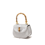 Women's Fashionable Handbag Original Leather Large Capacity Western Style Bamboo joint Handbag Versatile Commuting Bag
