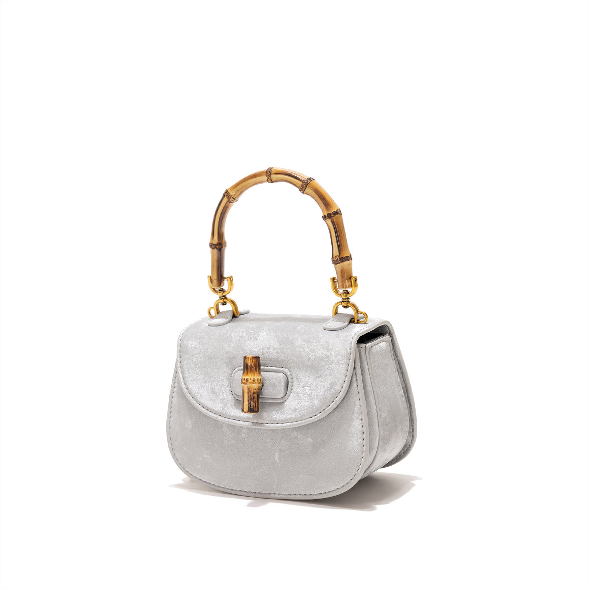 Women's Fashionable Handbag Original Leather Large Capacity Western Style Bamboo joint Handbag Versatile Commuting Bag