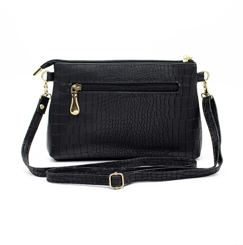 Women Fashion Alligator Pattern Shoulder Messenger Bags PU Leather Handbag Small Phone Purse Crossbody Bag