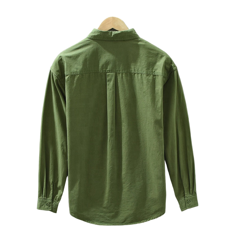 Men's Fashionable Shirt Casual Long-sleeved Cotton Shirt High Quality Stylish Plus Size Embroidery Men's Coats Casual Shirts