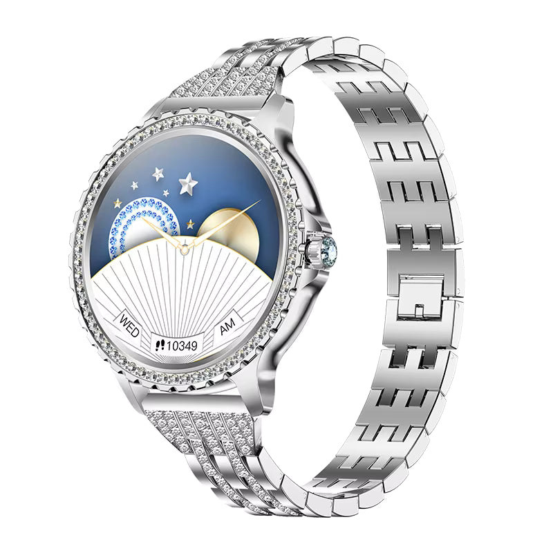 I58 Smart Watch Bluetooth BT Call Health Track Blood Oxygen Smart Reminder Multi Sport Mode Rhinstone Crafted Smart Watch