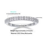 Women Luxury Ring 925 Sterling Silver Moissanite Diamond Ring High Quality Silver Platinum Women's Engagement Ring