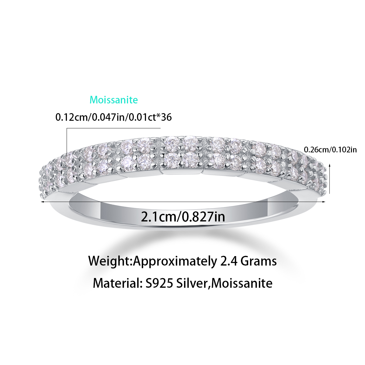 Women Luxury Ring 925 Sterling Silver Moissanite Diamond Ring High Quality Silver Platinum Women's Engagement Ring