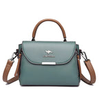 Women's Luxury Handbah Original Leather Multi Zipper Pocket Shoulder Bag Large Capacity Stylish Women's Crossbody Bag