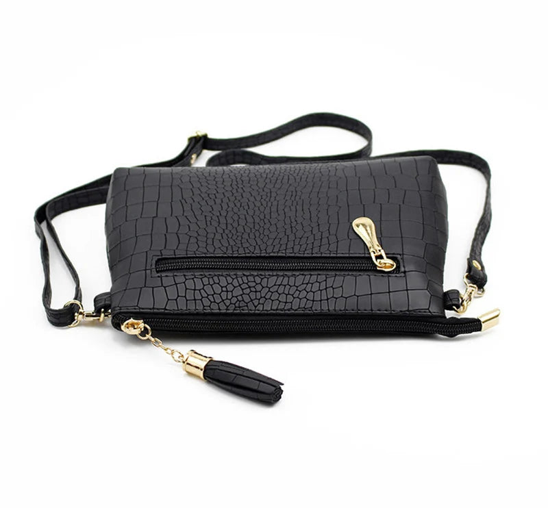Women Fashion Alligator Pattern Shoulder Messenger Bags PU Leather Handbag Small Phone Purse Crossbody Bag