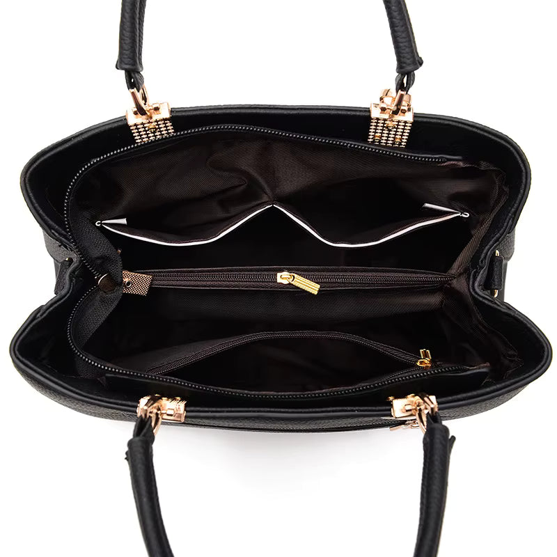 Dames schoudertas met meerdere zakken, grote capaciteit, dames handtas, dames schoudertas, casual messenger bag