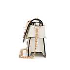 Women's Pearl Shoulder Crossbody Small Handbag Large Capacity PU Leather Shoulder Bag Women Square Clutch Handbag