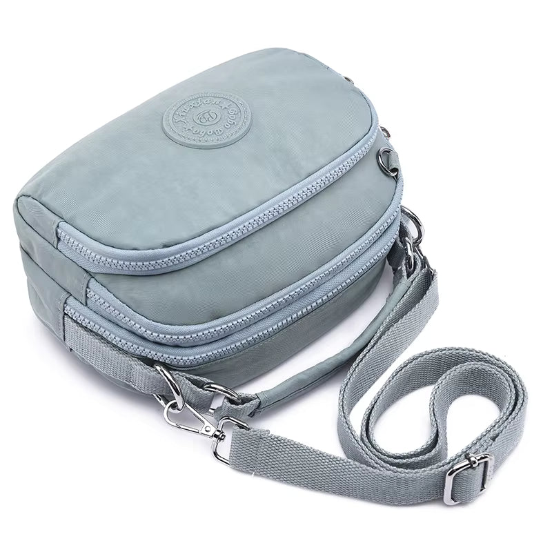 Women's Lightweight Waterproof Crossbody Bag Classic Nylon Handbag Multi Pocket Messenger Sling Shoulder Handbag