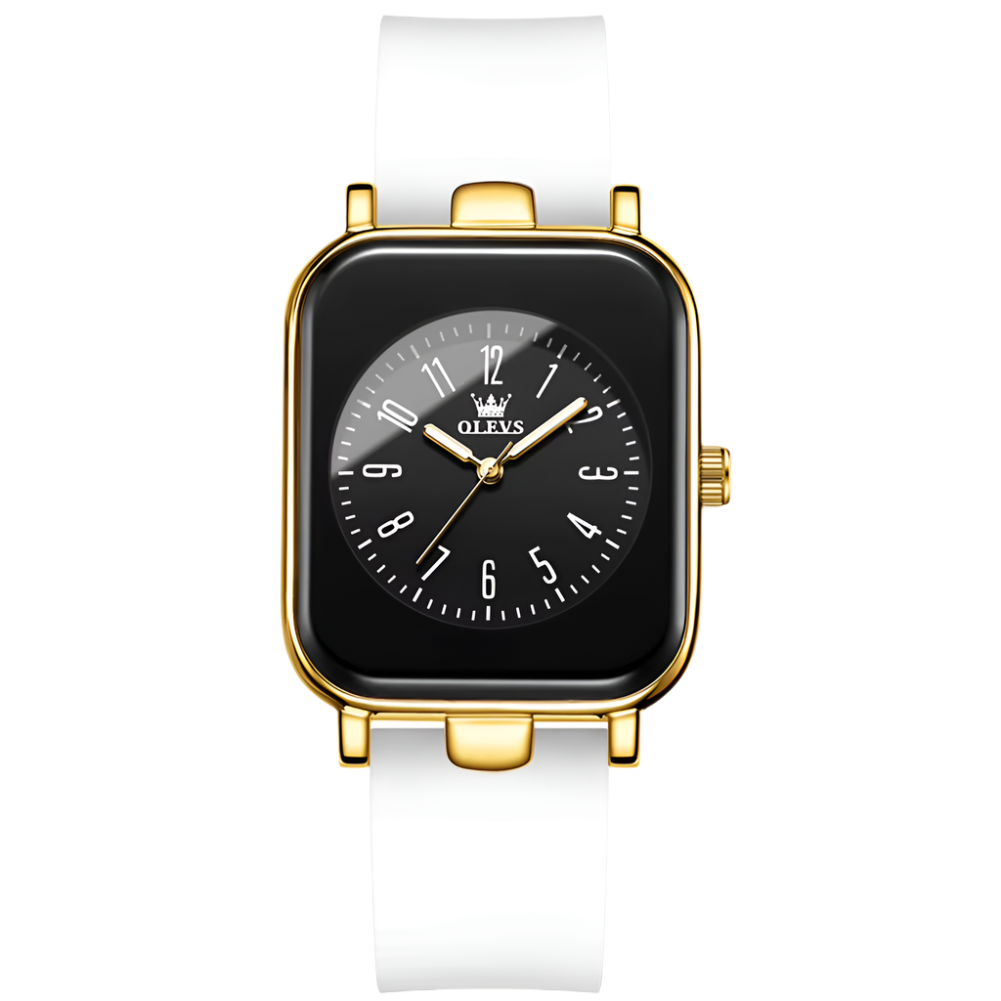 Olevs 9961 Women Luxury Quartz Watch Stainless Steel Waterproof Luminous Silicon Band Women Quartz Watch - Acquisti Online