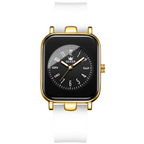 Olevs 9961 Women Luxury Quartz Watch Stainless Steel Waterproof Luminous Silicon Band Women Quartz Watch - Acquisti Online