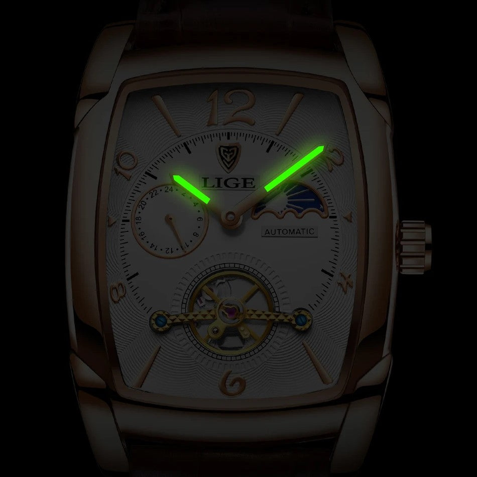 LIGE 8949 Man Luxury Business Leather Wristwatch - Acquisti Online