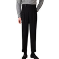 Herenmode, zakelijke casual formele broek, verstelbare gesp, hoge taille, rechte herenmode, casual kostuumbroek